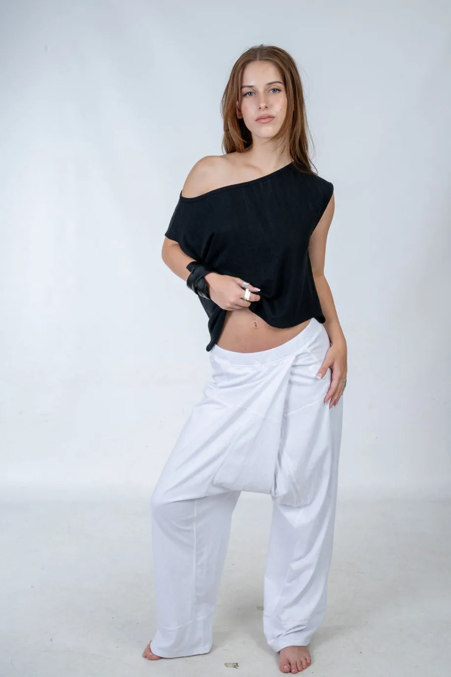 Bamboo Asymmetric Off Shoulder Top