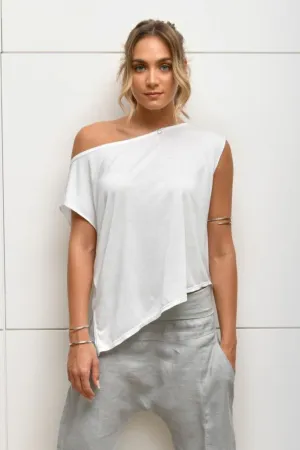 Bamboo Asymmetric Off Shoulder Top
