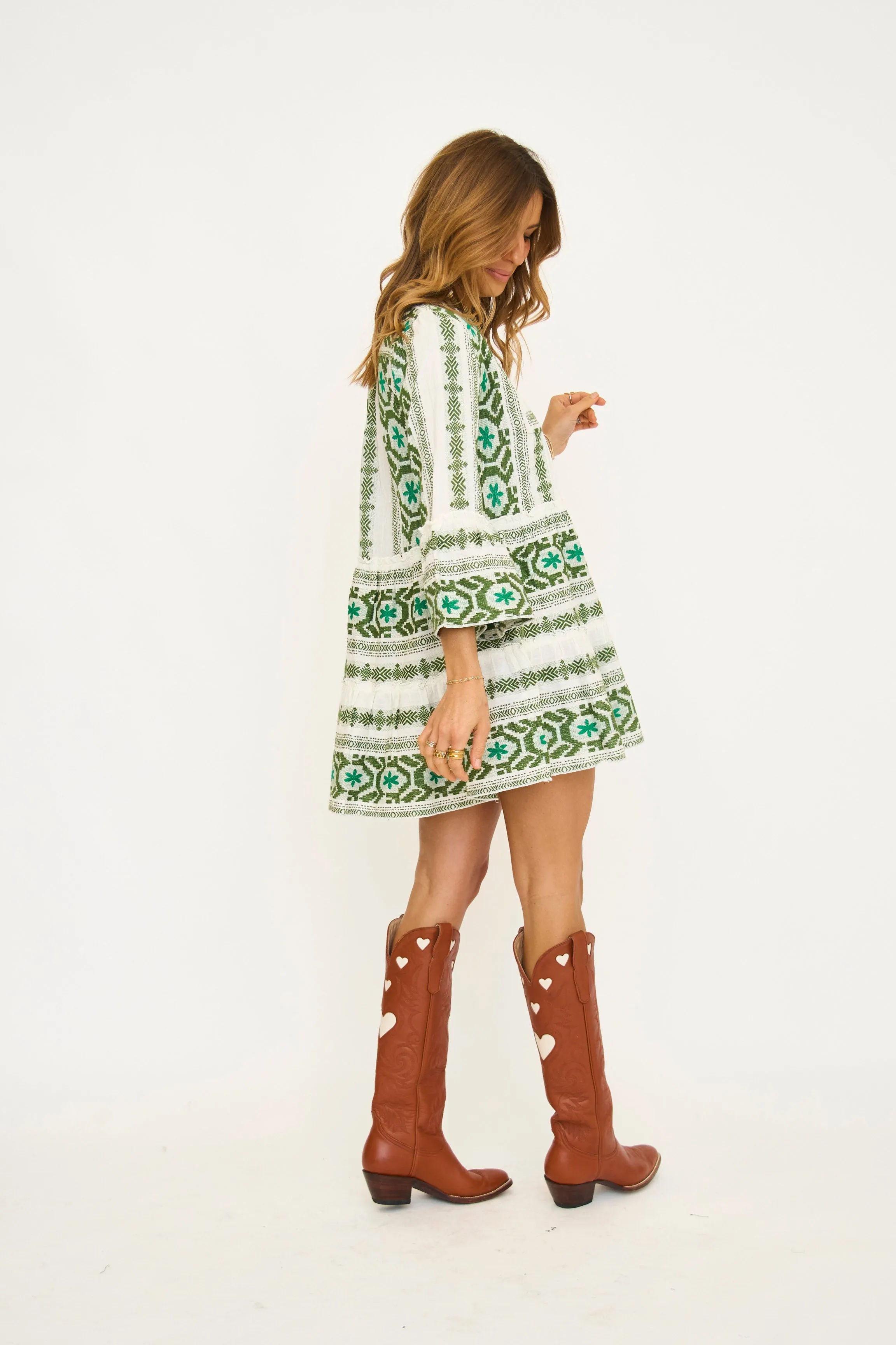 Best Days Babydoll Dress - Green