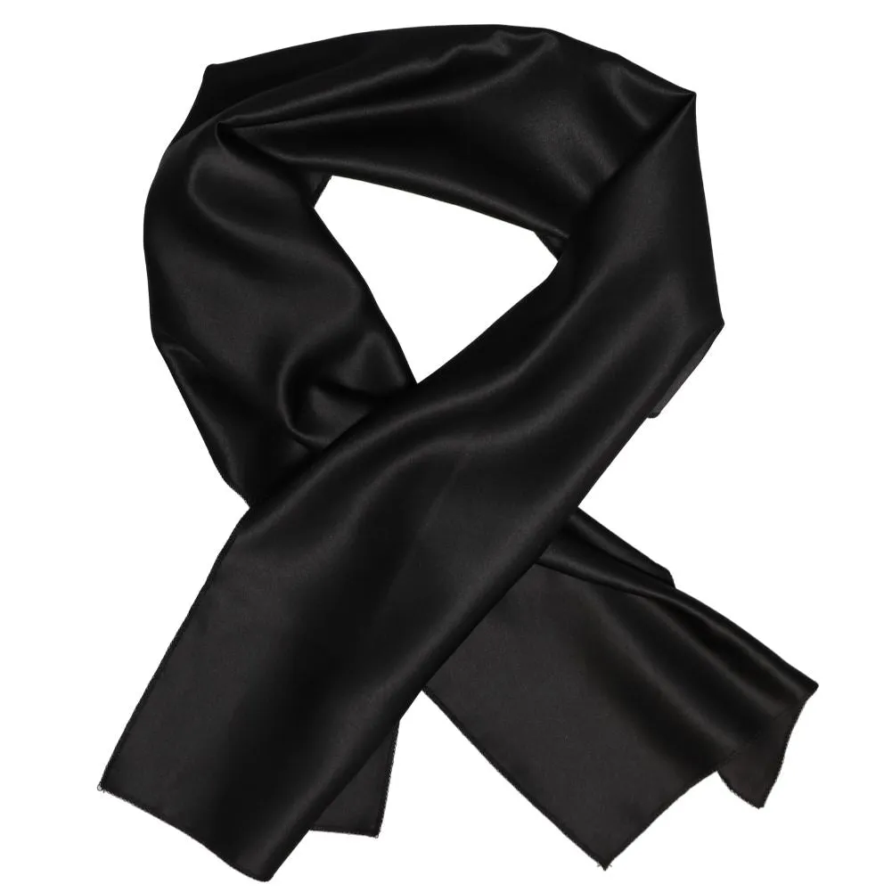 Black Solid Color Scarf