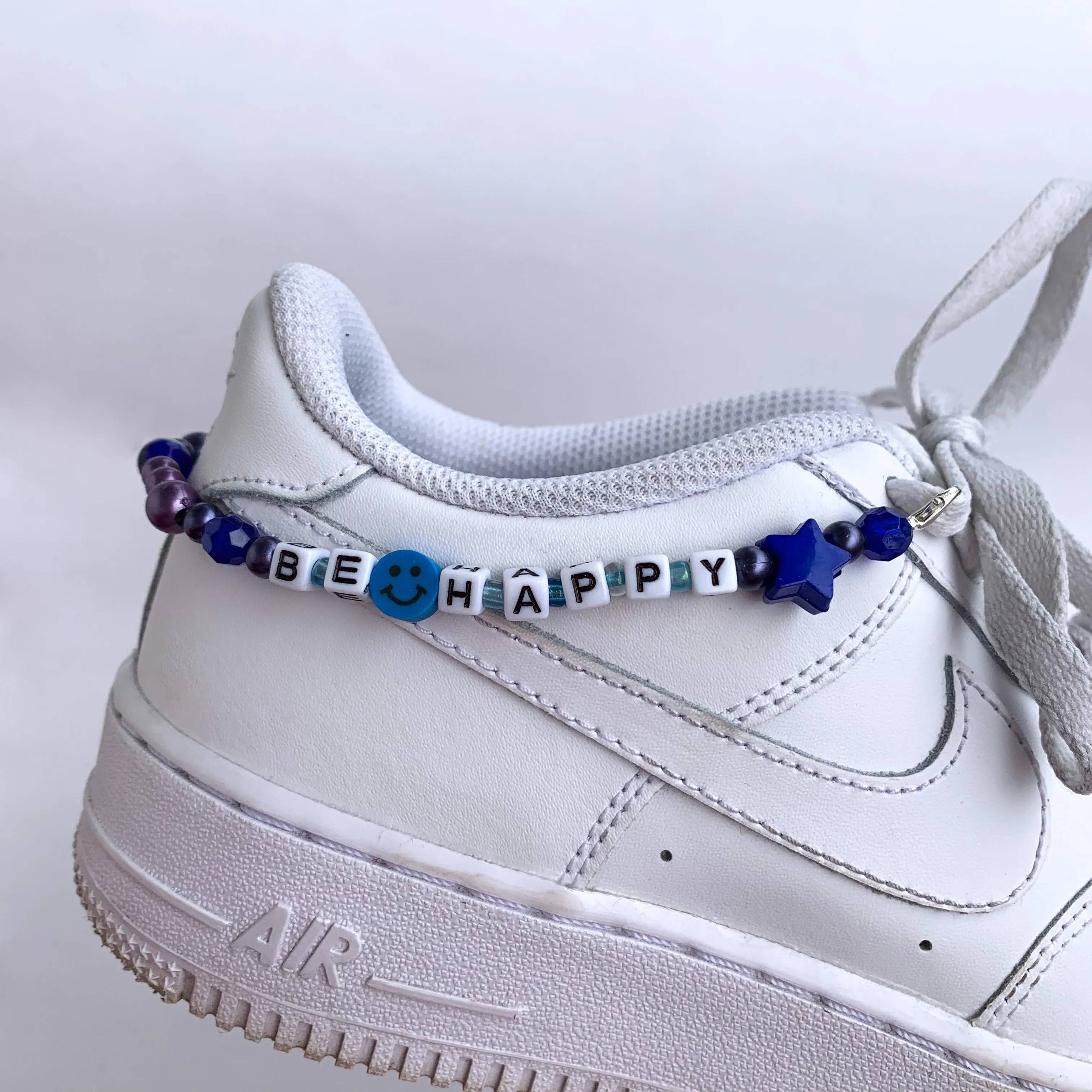 Blue Be Happy Shoe Charm