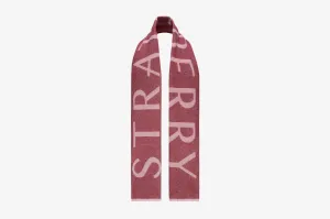 Cashmere Wool Logo Scarf - Wine/Caledonian