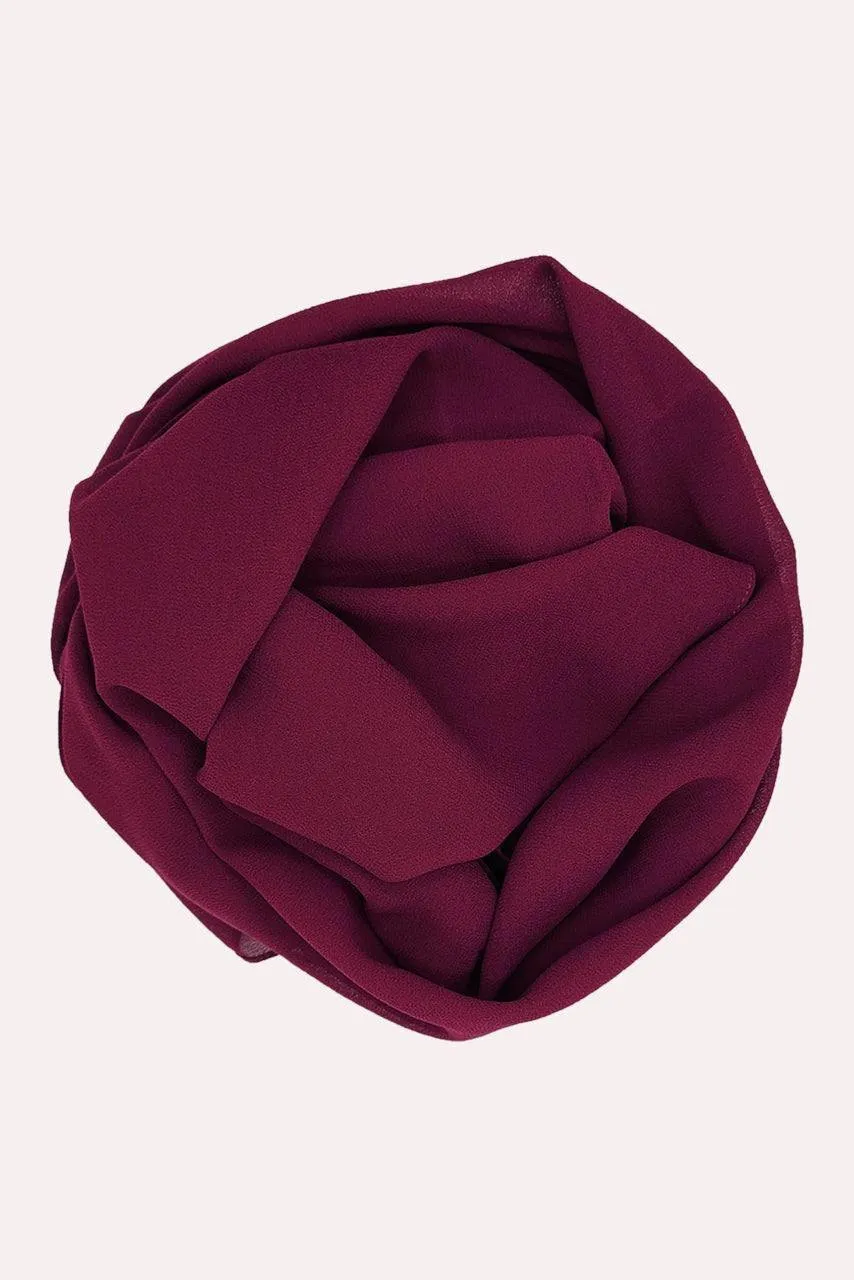 Classic Chiffon Hijab - Crimson