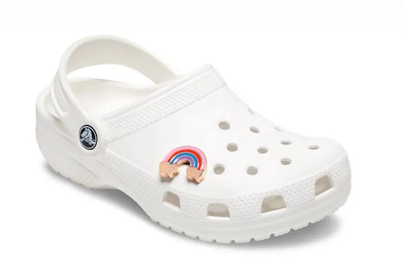 Crocs Gold Cloud Rainbow Jiibitz