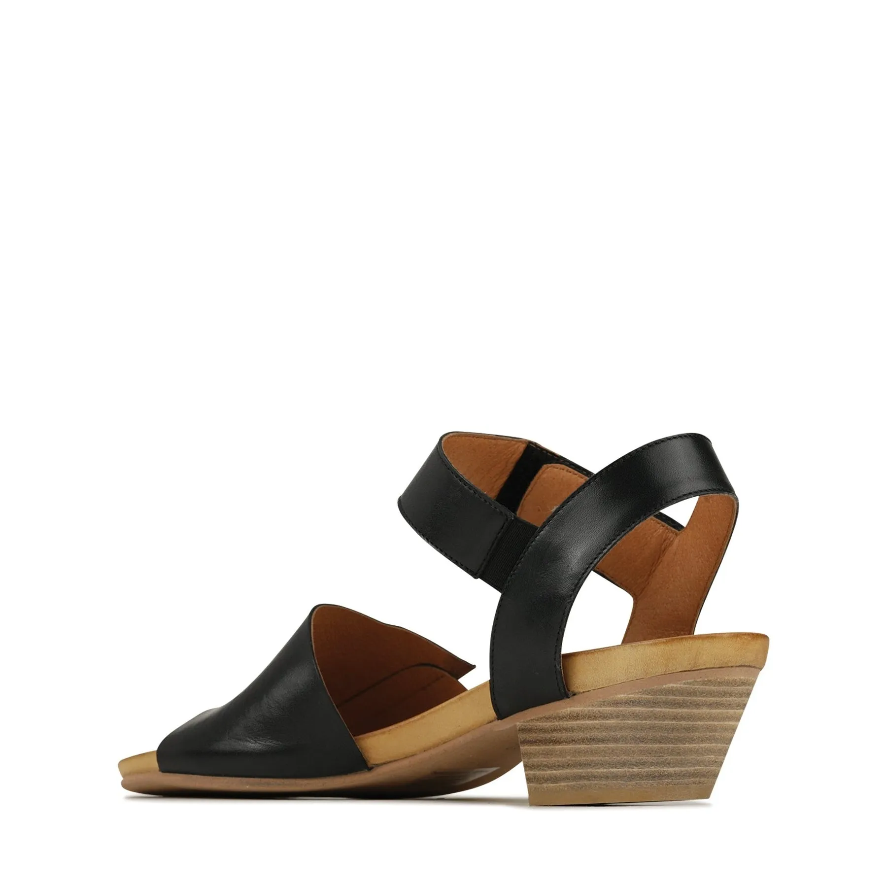 CURA LEATHER HEEL SANDALS