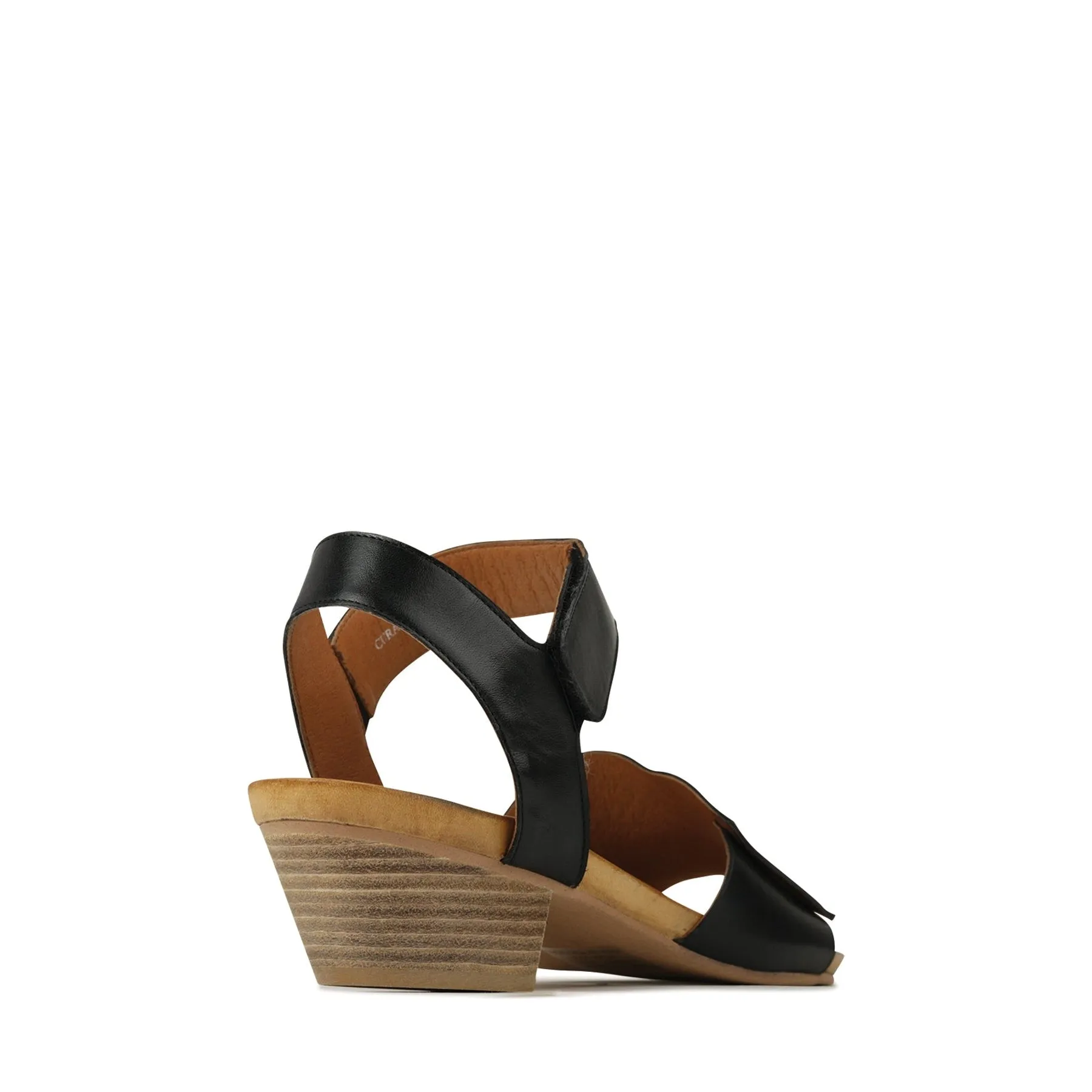 CURA LEATHER HEEL SANDALS