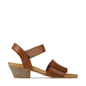 CURA LEATHER HEEL SANDALS