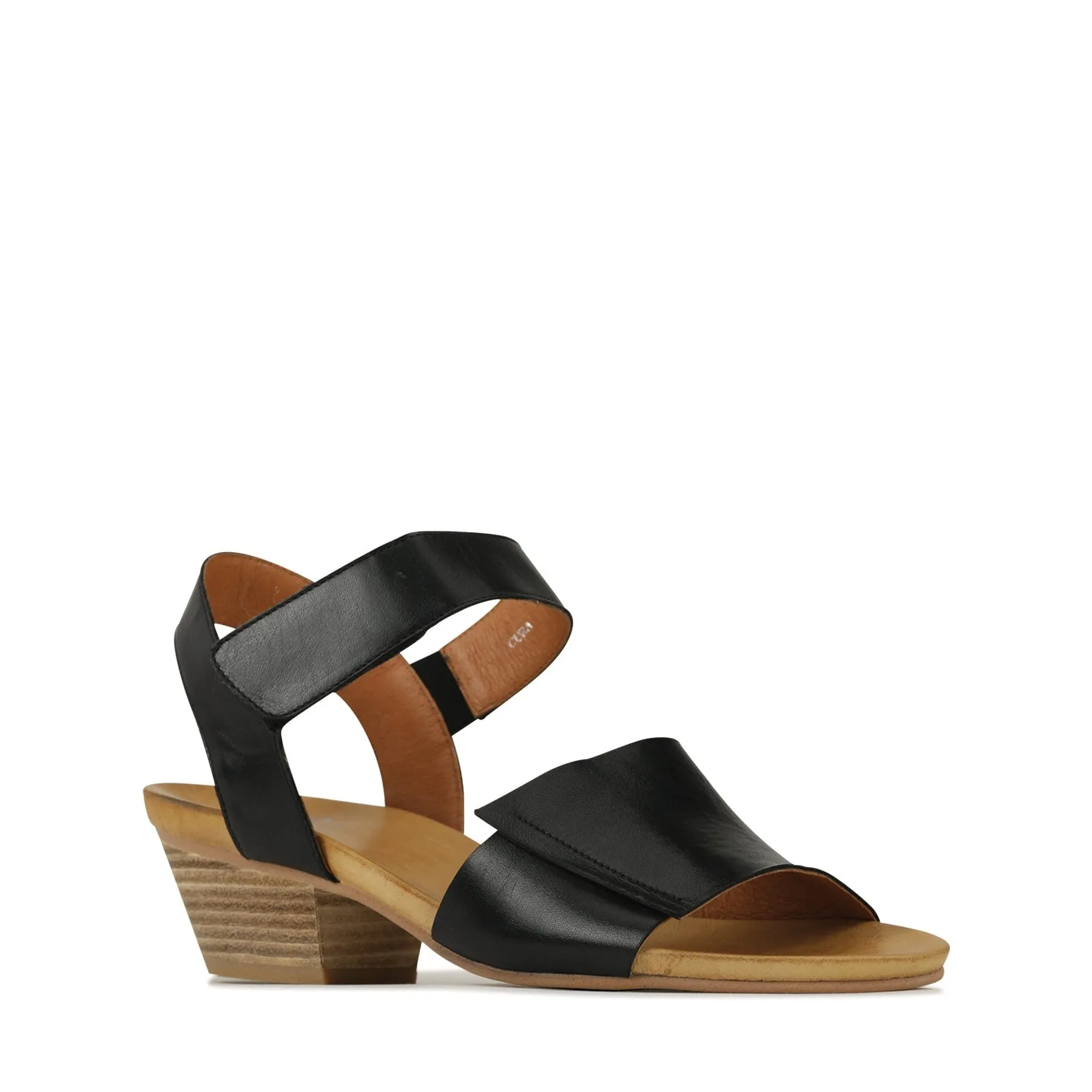 CURA LEATHER HEEL SANDALS