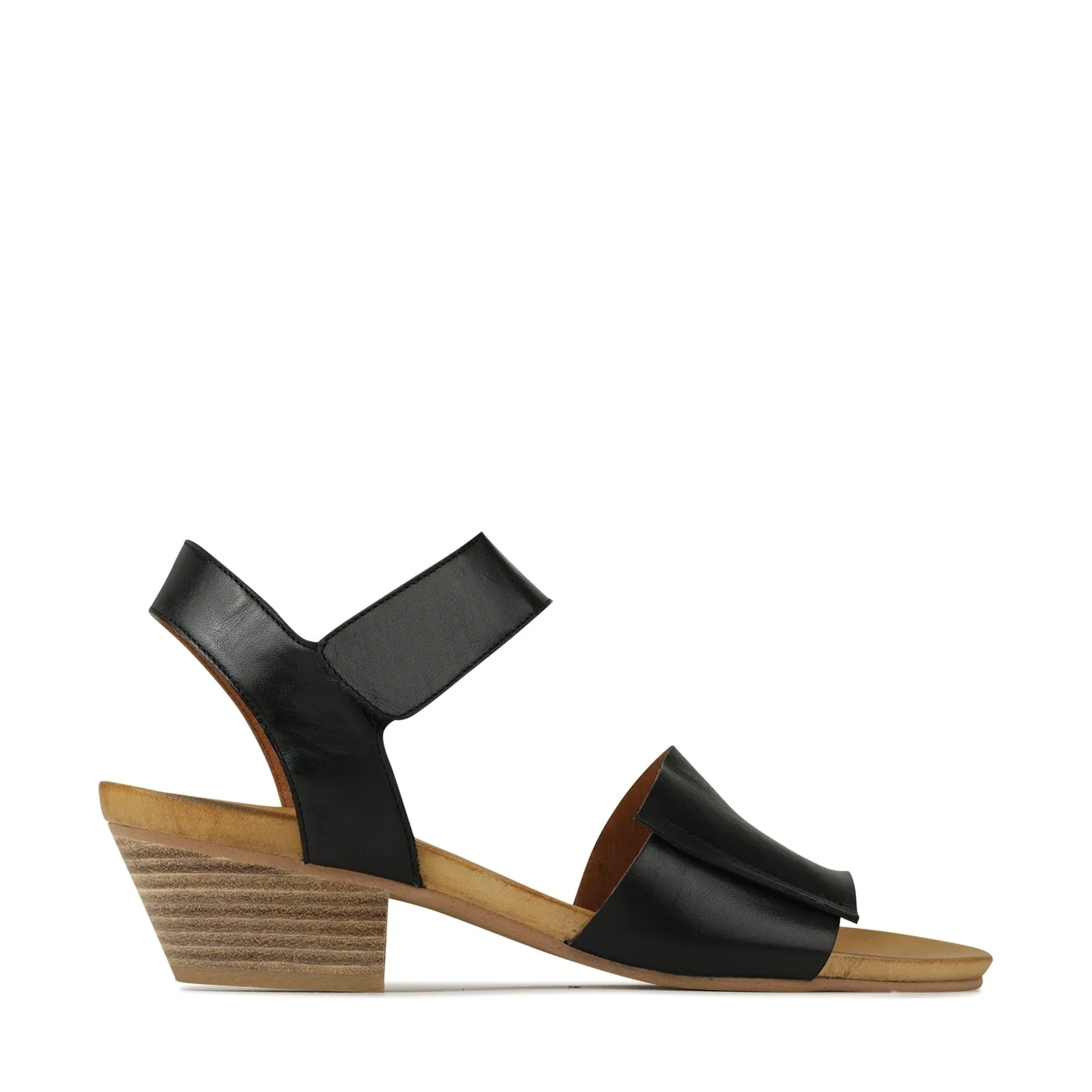 CURA LEATHER HEEL SANDALS