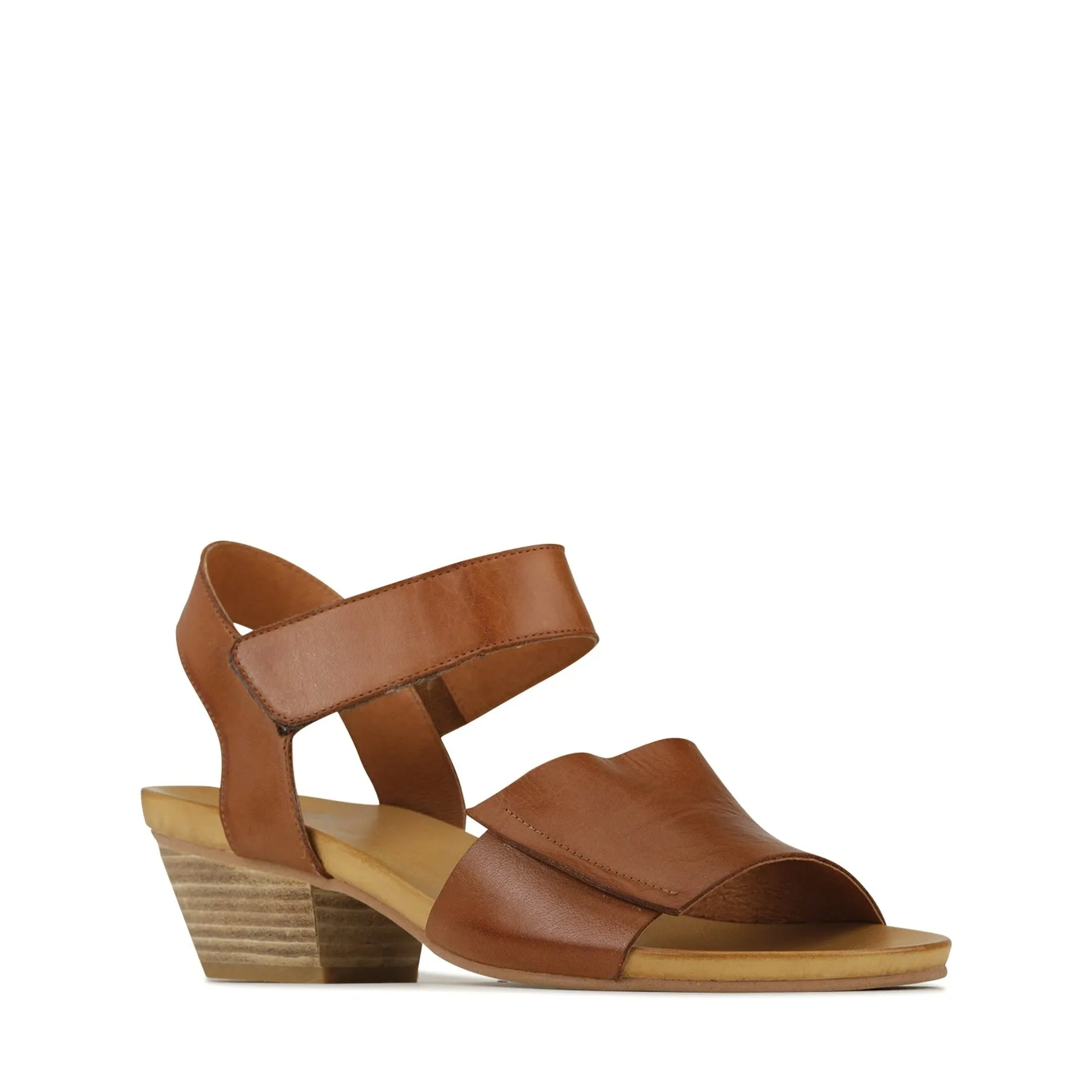 CURA LEATHER HEEL SANDALS