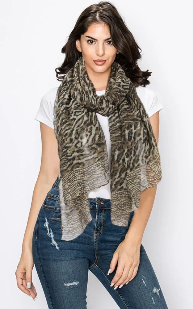 EAS9596 Animal Print Oblong Scarf