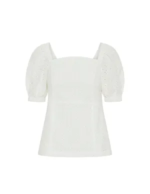 Eyelet Peasant Blouse- Sale