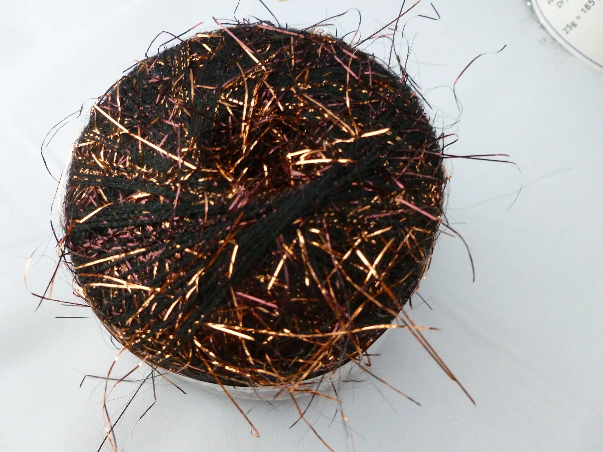 GlitterLash by Plymouth Yarns, Variegated Metallic Eyelash
