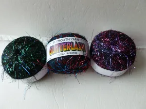 GlitterLash by Plymouth Yarns, Variegated Metallic Eyelash