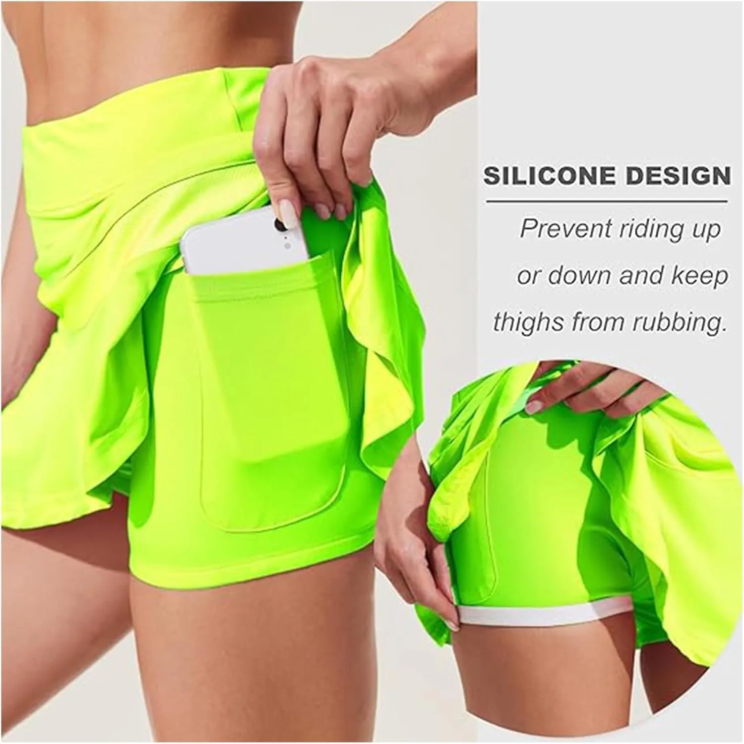 Golf Skirts for Women 2025 Pleated Athletic Tennis Skirt with Shorts Pockets Lightweight Running Workout Skirt Skort