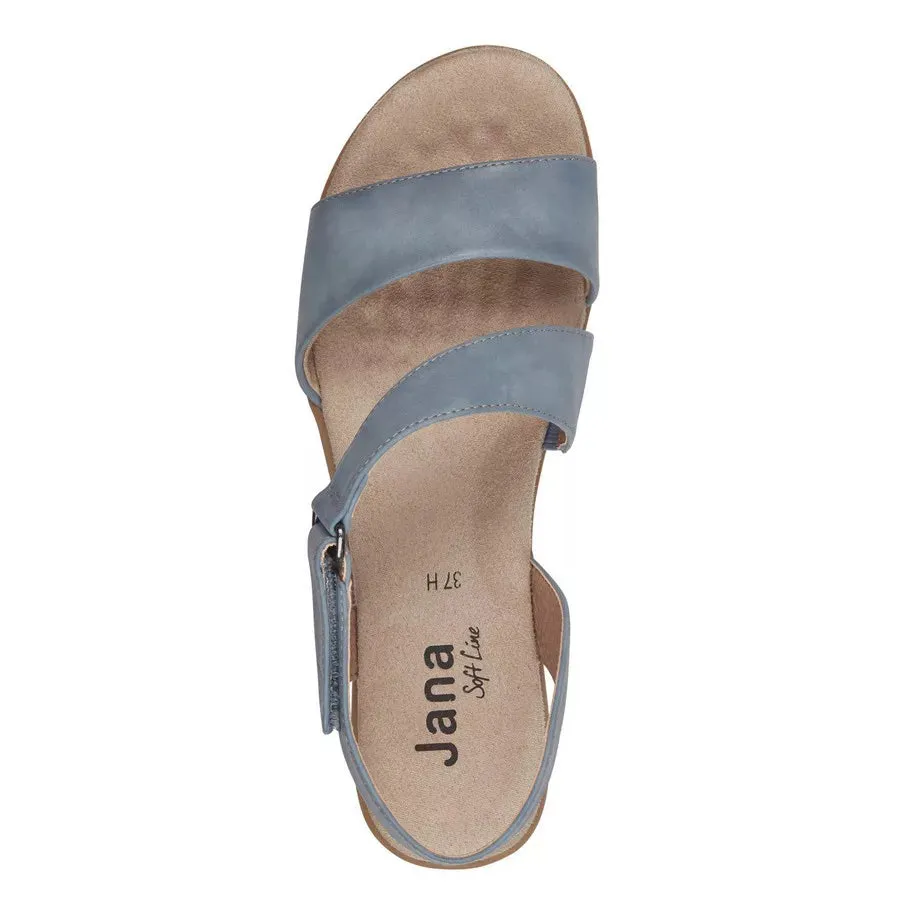 Jana 28167 DENIM Touch Fastening Wide Fit Sandal 28167-802