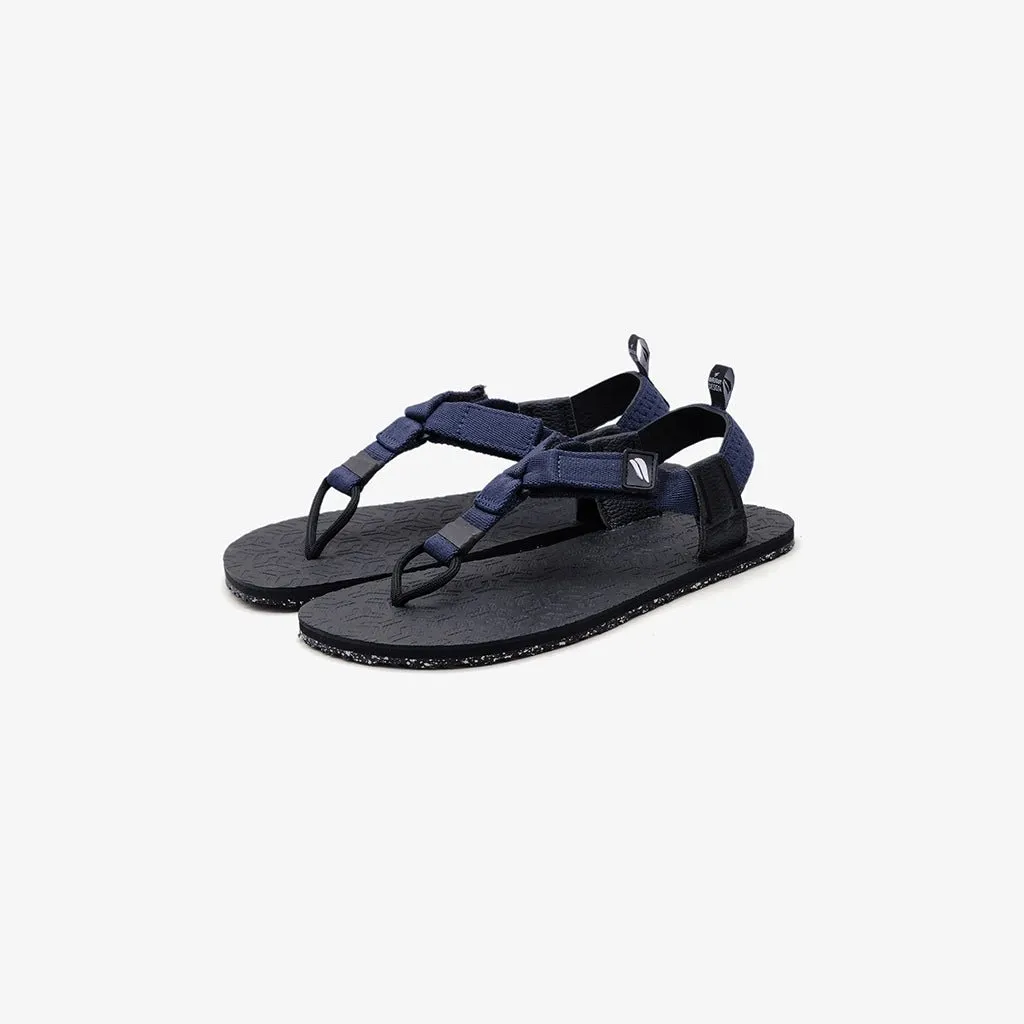 Jelajah Road Barefoot Flip Flops - Orion Blue On Black