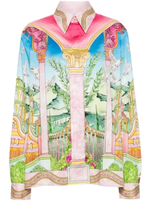 Le Jardin Ideal-print shirt