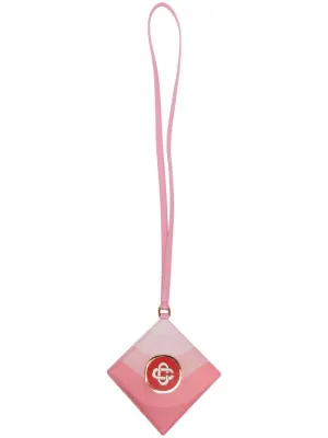 logo patch neck strap cardholder