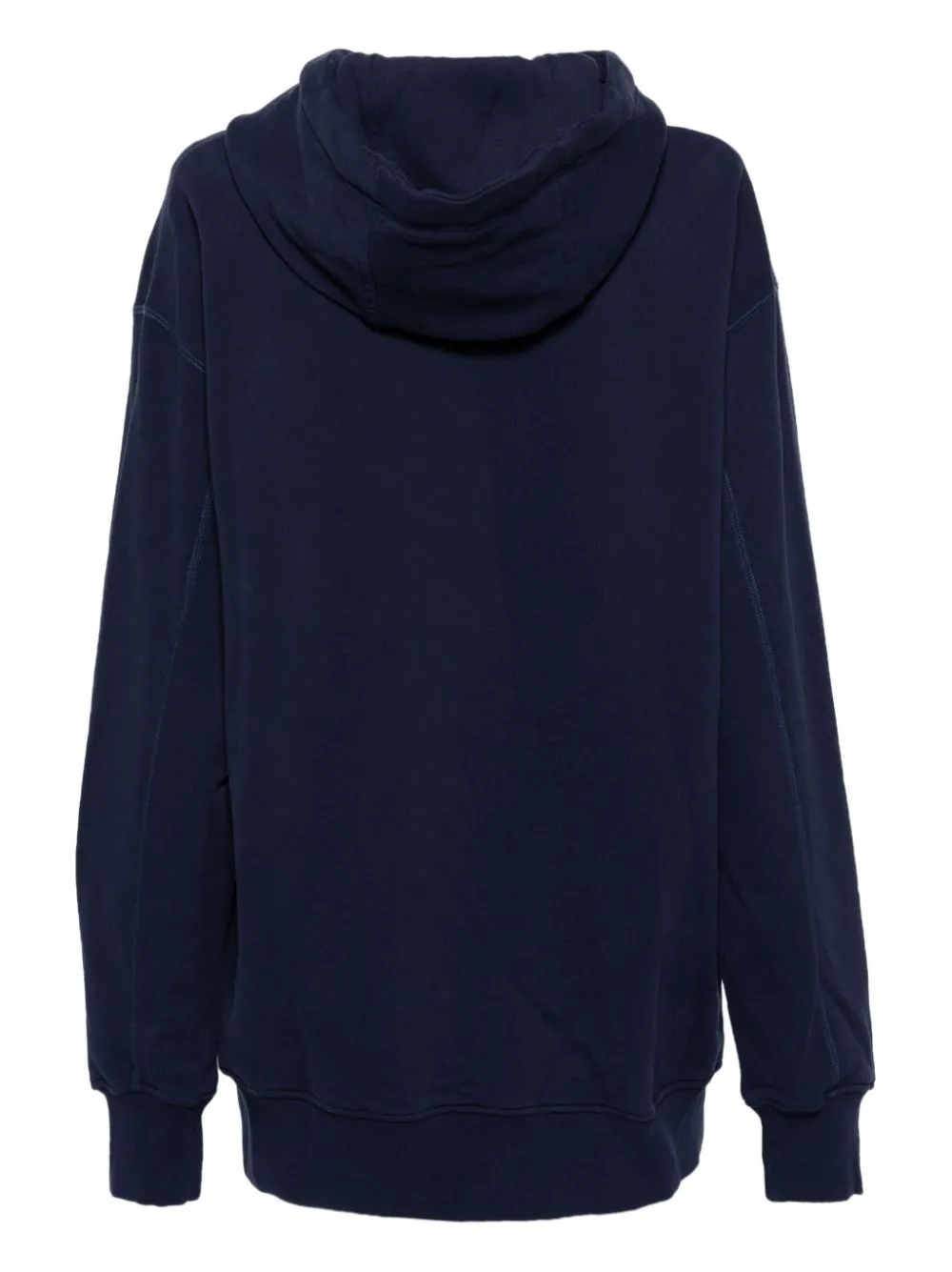 logo patch silk scarf hoodie