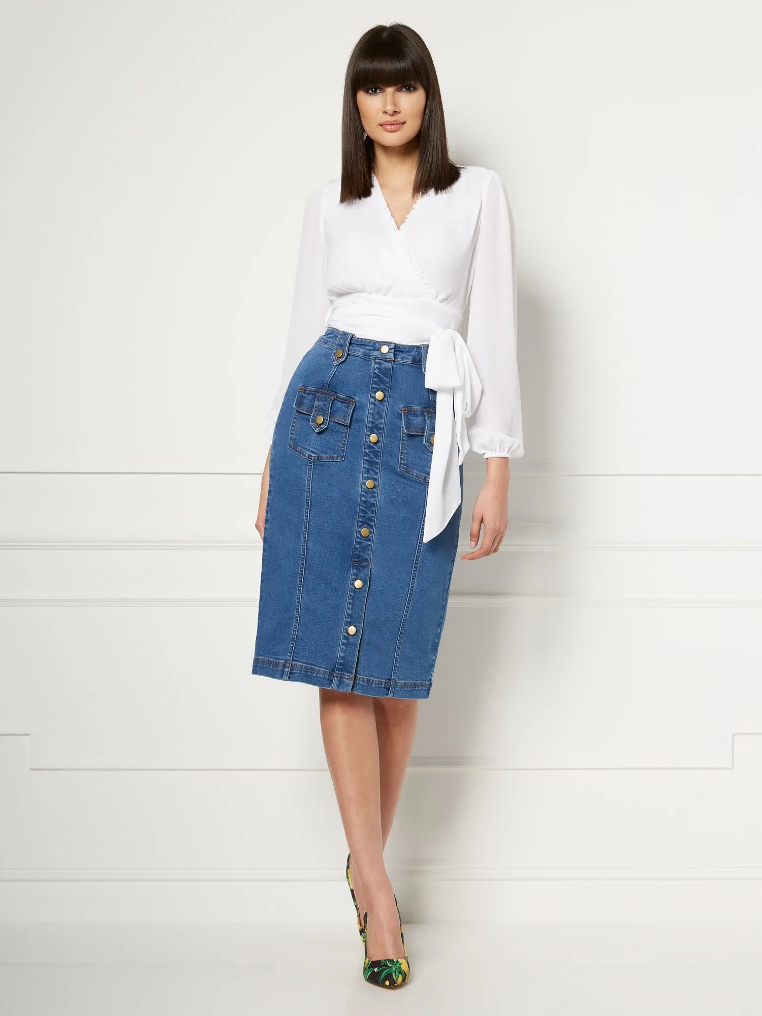 Lyonne Denim Skirt - Eva Mendes Collection