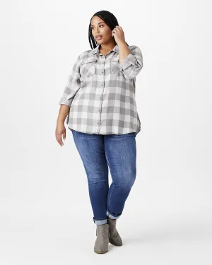 Mallory Plaid Button-Down | Charcoal Grey / Black