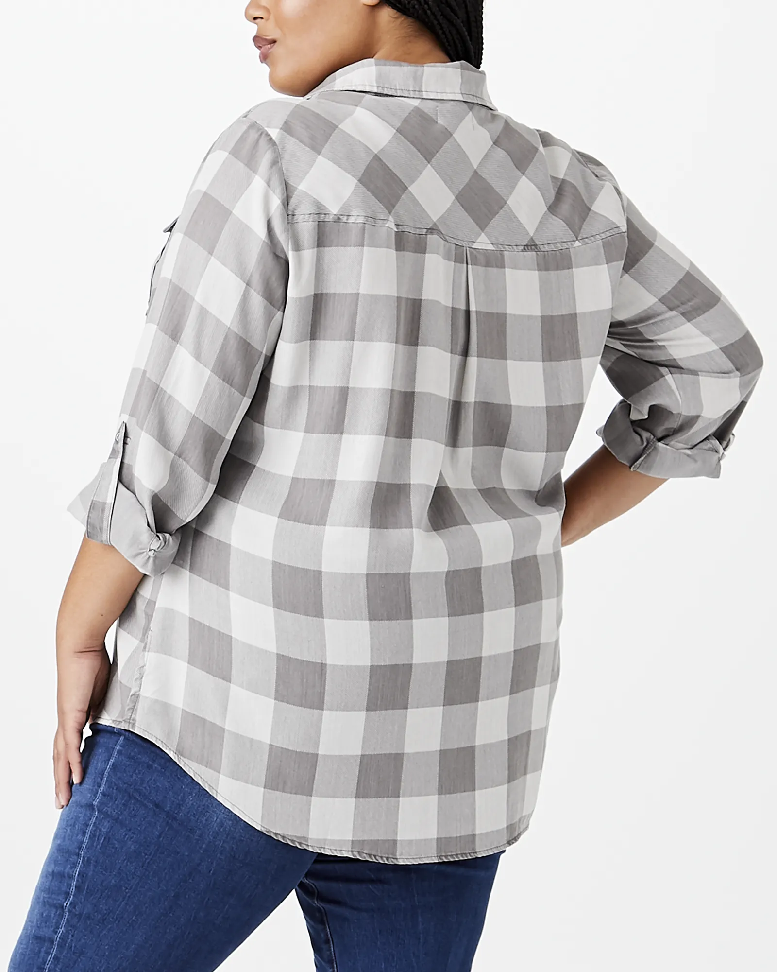 Mallory Plaid Button-Down | Charcoal Grey / Black