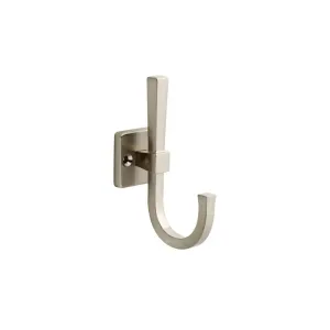 Modern Nickel Double Hook, Wall Hook, Metal Hook -  Nickel Hook