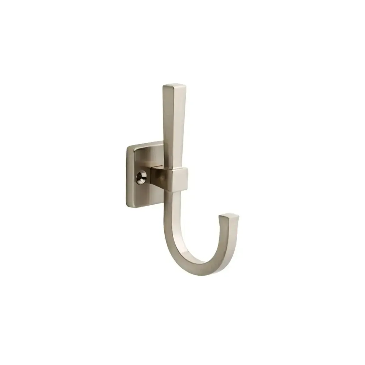 Modern Nickel Double Hook, Wall Hook, Metal Hook -  Nickel Hook