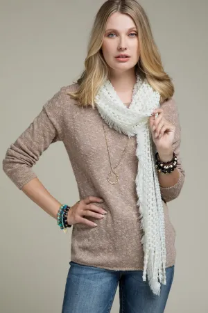 Net Oblong Scarf | White