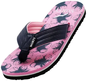 Norty Girls 11-4 Pink Navy Sandals 19131