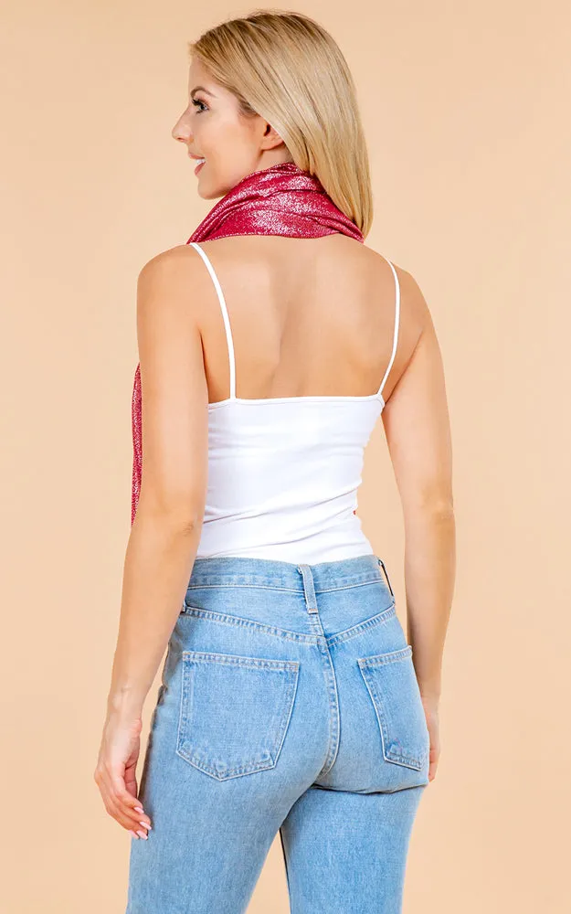 OP4247 Metallic Shiny Oblong Salon Scarf