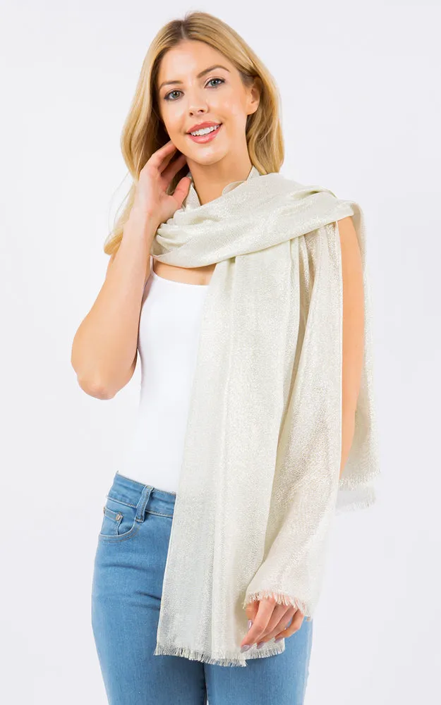 OP4247 Metallic Shiny Oblong Salon Scarf