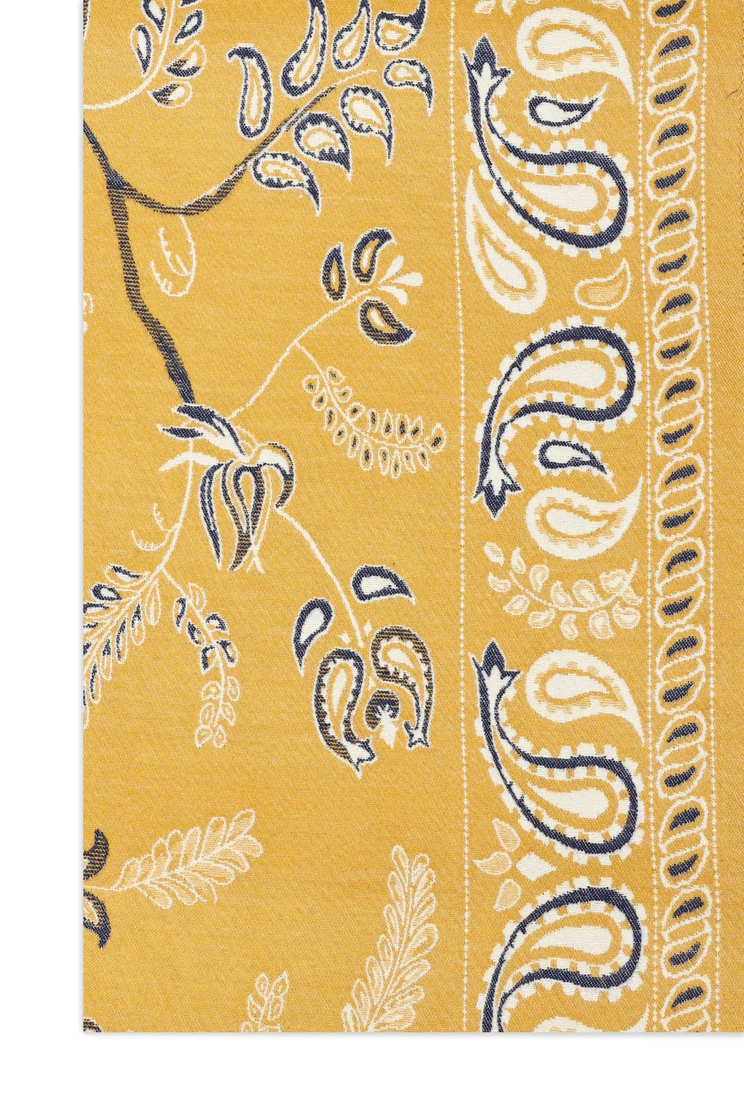 PAISLEY HERITAGE SCARF-MUSTARD