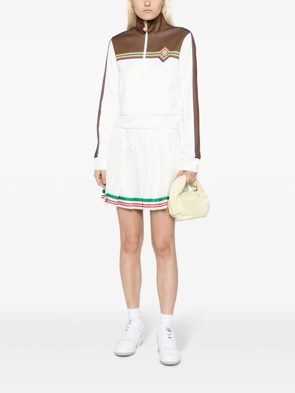 panelled high-neck jacket