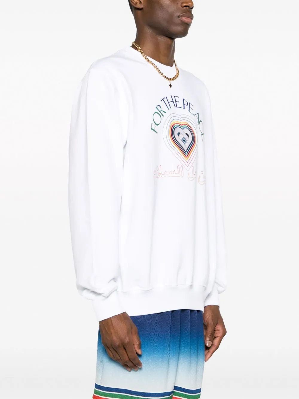 Peace Gradient-print cotton sweatshirt