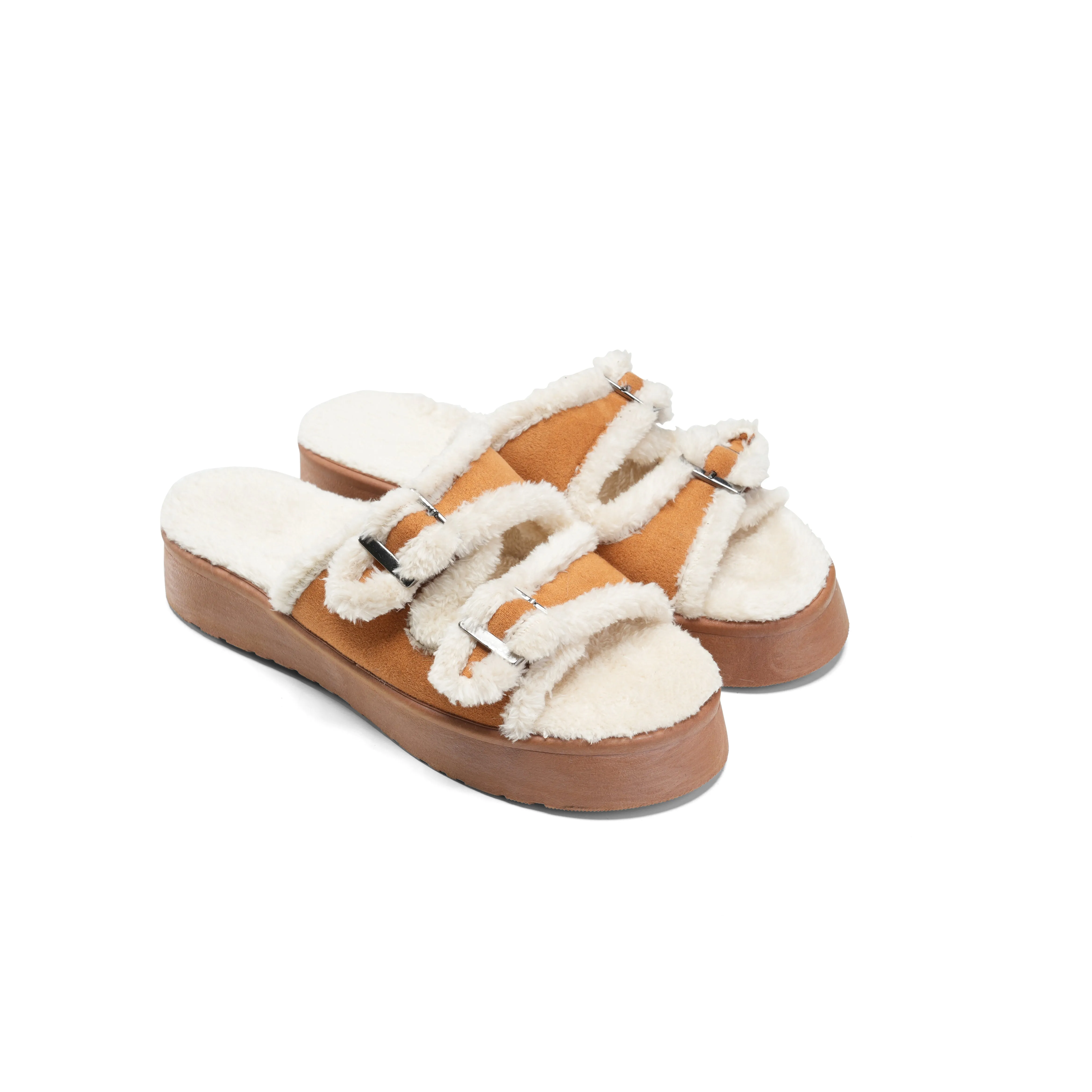 Plush Minimal Slides - Camel