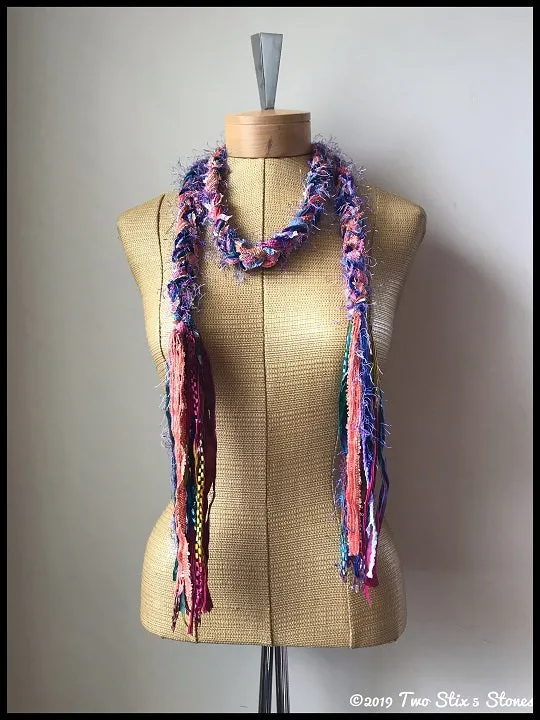 Purple & Pink Tweed Scarf