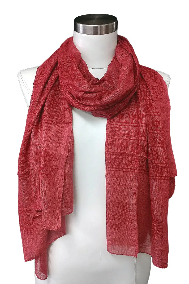 Sale Handmade Om Printed Scarves