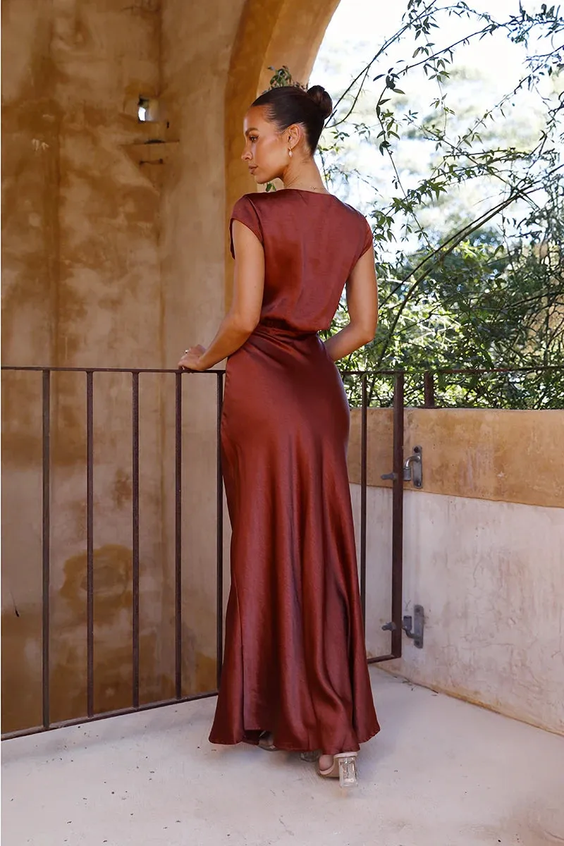 Selma Maxi Dress - Rust