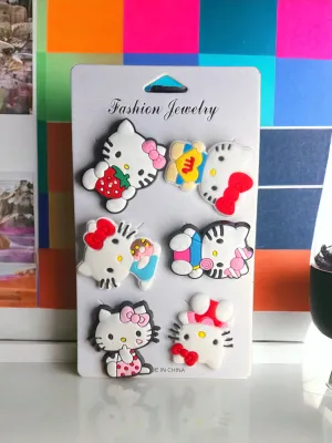 Shoes Charms for Crocs Hello Kitty Set 6 Pcs Collectibles