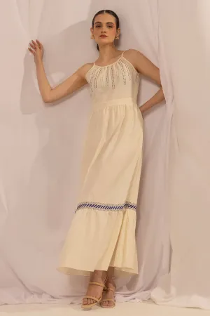 Sleeveless Cotton Tiered Dress