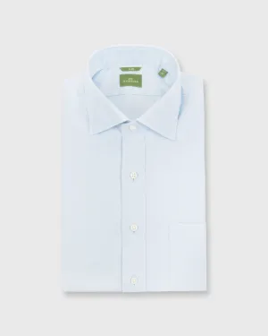 Slim-Fit Spread Collar Dress Shirt in Sky Blue Roxford