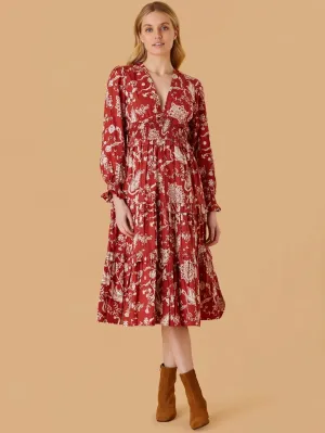 Sloan Dress in Rust