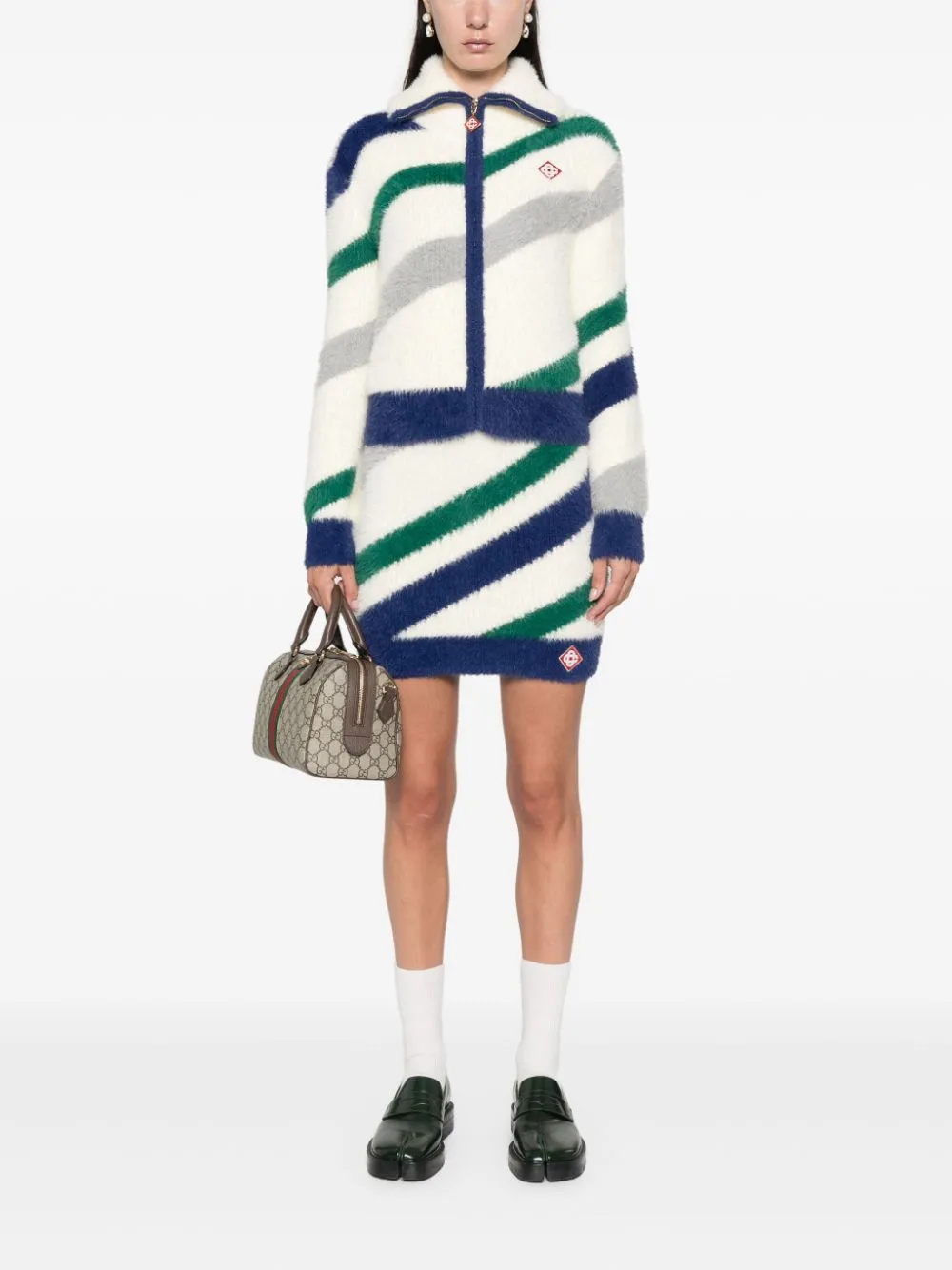 striped skirt
