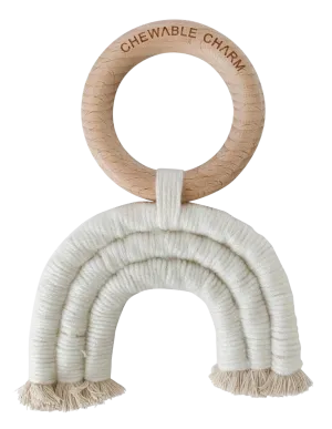 Teether- Rainbow Macrame- Cream