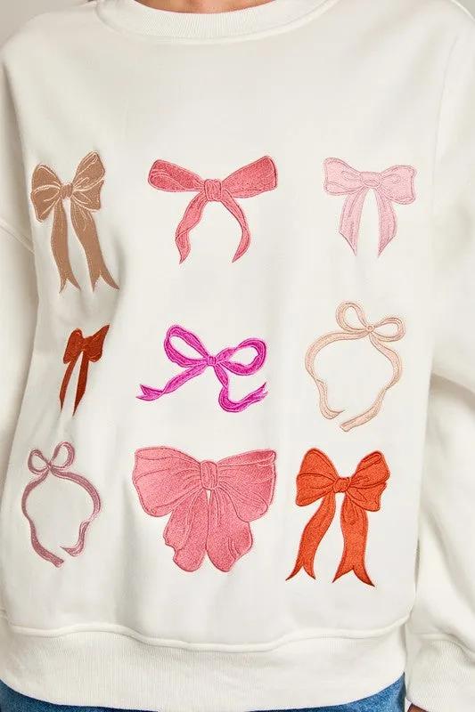 Textured Bow Sweater
