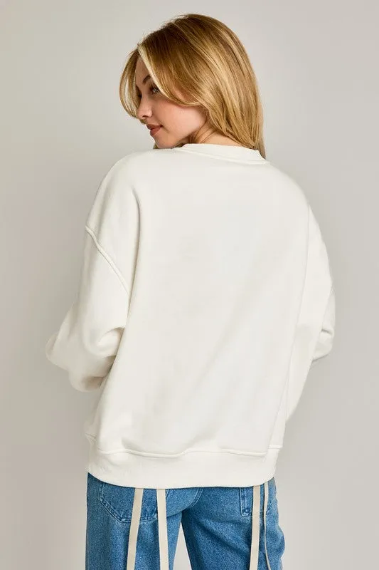 Textured Bow Sweater