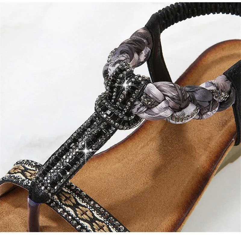 Vanccy  Women Bohemia Clip Toe Beach Sandals