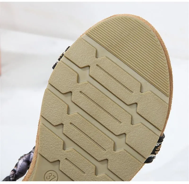 Vanccy  Women Bohemia Clip Toe Beach Sandals